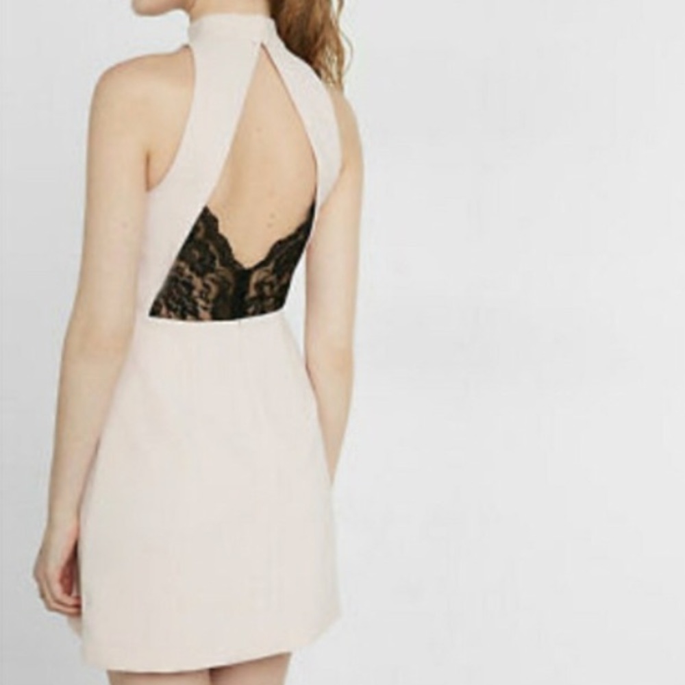 Express Pink Mock Neck Dress